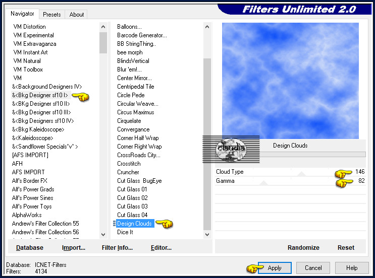 Effecten - Insteekfilters - <I.C.NET Software> - Filters Unlimited 2.0 - &<Bkg Designer sf10 I> - Design Cloud 