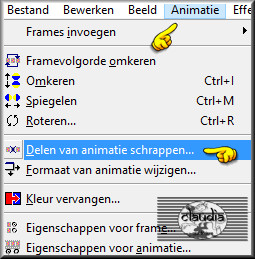 Animatie - Delen van animatie schrappen