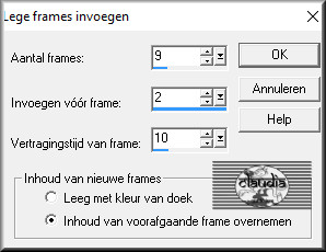 Zet de instellingen zoals op het voorbeeld