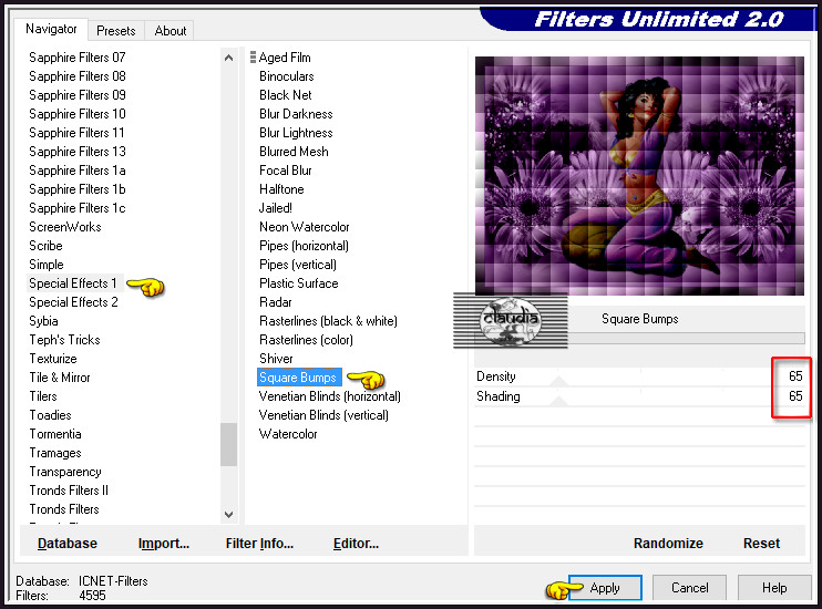 Effecten - Insteekfilters - <I.C.NET Software> - Filters Unlimited 2.0 - Special Effects 1 - Square Bumps