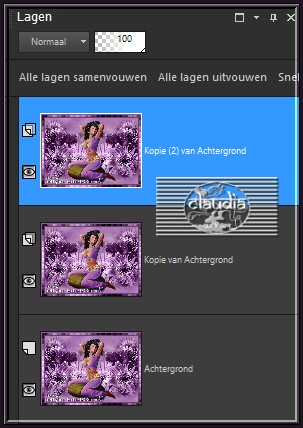 Je hebt nu in totaal 3 lagen