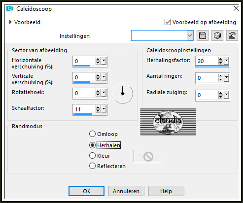 Effecten - Reflectie-effecten - Caleidoscoop