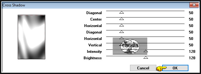 Effecten - Insteekfilters - Graphics Plus - Cross Shadow