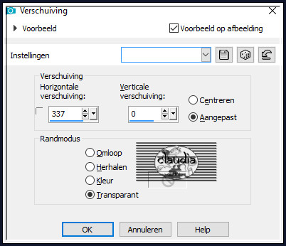 Effecten - Afbeeldingseffecten - Verschuiving