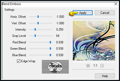 Effecten - Insteekfilters - FM Tile Tools - Blend Emboss