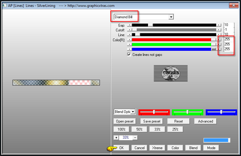 Effecten - Insteekfilters - AP [Lines] - Lines - SilverLining