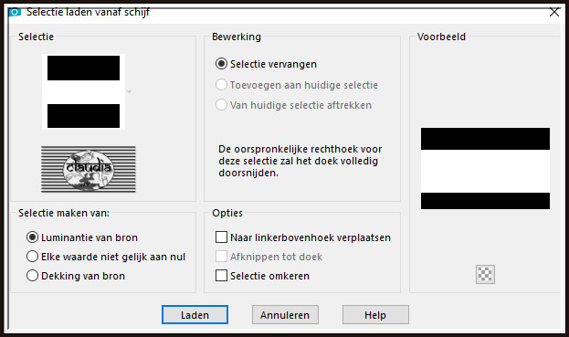 Selecties - Selectie laden/opslaan - Selectie laden vanaf schijf : Sélection#Angeline 3