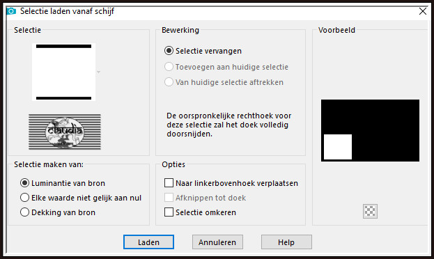 Selecties - Selectie laden/opslaan - Selectie laden vanaf schijf : Sélection#Angeline 2