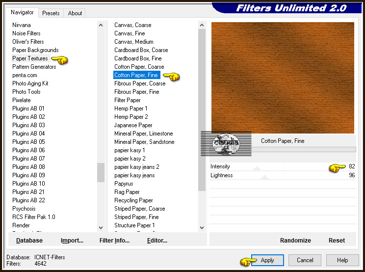 Effecten - Insteekfilters - <I.C.NET Software> - Filters Unlimited 2.0 - Paper Textures - Cotton Paper, Fine :