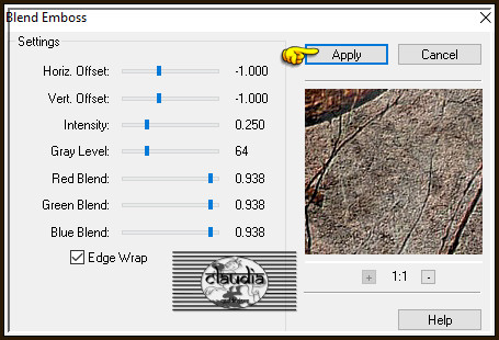 Effecten - Insteekfilters - FM Tile Tools - Blend Emboss :