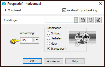 Effecten - Geometrische effecten - Perspectief - horizontaal :