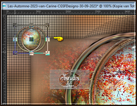 Of plaats het verkleinde element zoals op het voorbeeld :