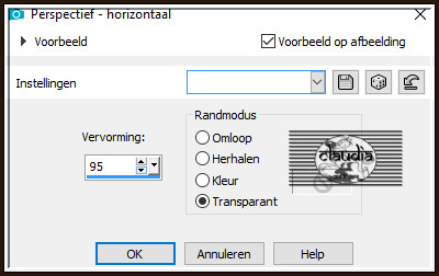 Effecten - Geometrische effecten - Perspectief - horizontaal :