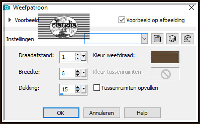 Effecten - Textuureffecten - Weefpatroon