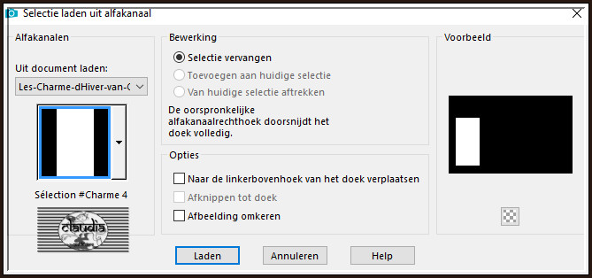 Selecties - Selectie laden/opslaan - Selectie laden uit alfkanaal : Sélection #Charme 4