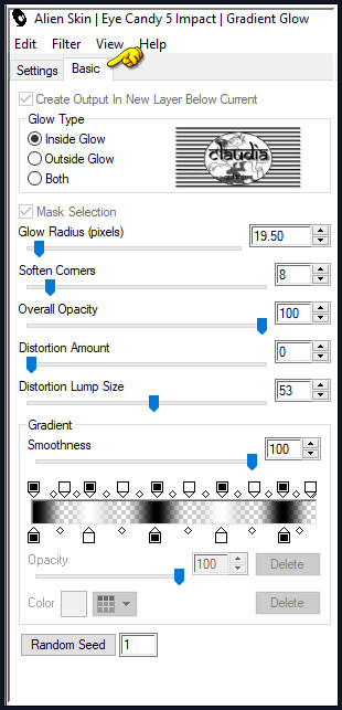 Effecten - Insteekfilters - Alien Skin Eye Candy 5 : Impact - Gradient Glow