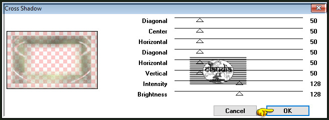 Effecten - Insteekfilters - Graphics Plus - Cross Shadow :