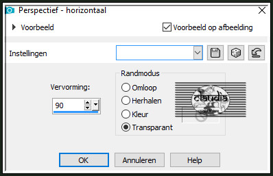 Effecten - Geometrische effecten - Perspectief - horizontaal :