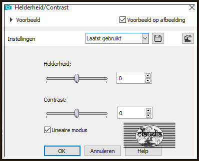 Aanpassen - Helderheid en contrast - Helderheid/contrast