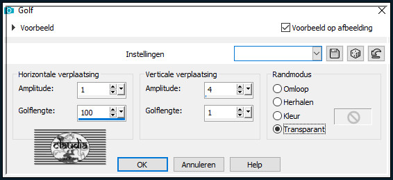 Effecten - Vervormingseffecten - Golf