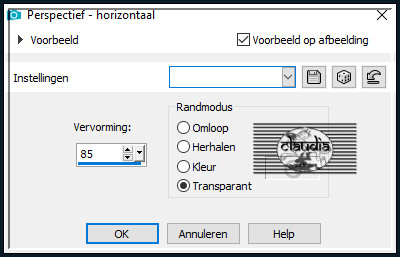 Effecten - Geometrische effecten - Perspectief - horizontaal