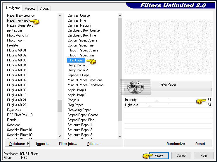 Effecten - Insteekfilters - <I.C.NET Software> - Filters Unlimited 2.0 - Paper Textures - Filter Paper