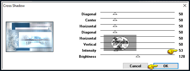 Effecten - Insteekfilters - Graphics Plus - Cross Shadow