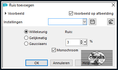 Aanpassen - Ruis toevoegen/verwijderen - Ruis toevoegen 