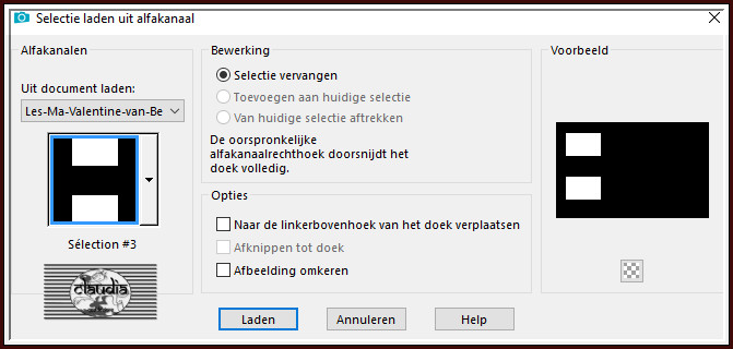 Selecties - Selectie laden/opslaan - Selectie laden uit alfakanaal : Selection #3