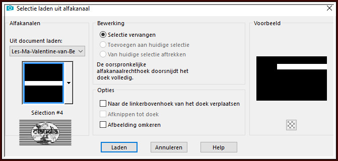 Selecties - Selectie laden/opslaan - Selectie laden uit alfakanaal : Selection #4