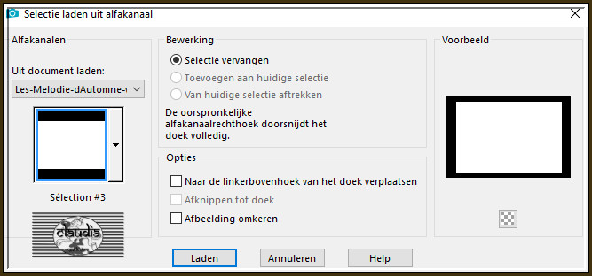 Selecties - Selectie laden/opslaan - Selectie laden uit alfakanaal : Sélection #3