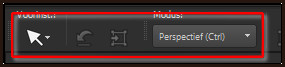Zet de Modus op "Perspectief (Ctrl)"