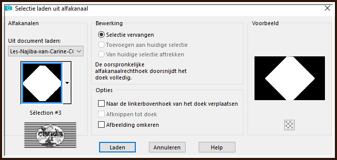 Selecties - Selectie laden/opslaan - Selectie laden uit alfakanaal : Sélection #3