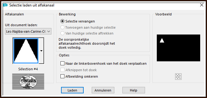 Selecties - Selectie laden/opslaan - Selectie laden uit alfakanaal : Sélection #4