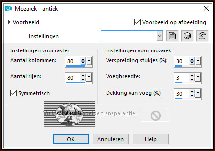 Effecten - Textuureffecten - Mozaïek - antiek