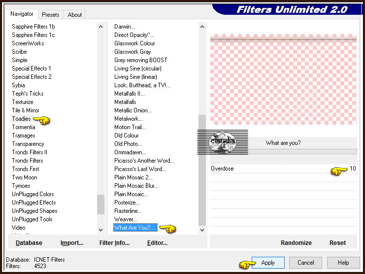 Effecten - Insteekfilters - <I.C.NET Software> - Filters Unlimited 2.0 - Toadies - What Are You?