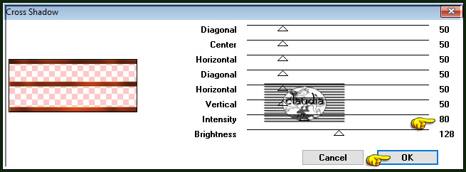 Effecten - Insteekfilters - Graphics Plus - Cross Shadow