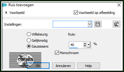 Aanpassen - Ruis toevoegen/verwijderen - Ruis toevoegen