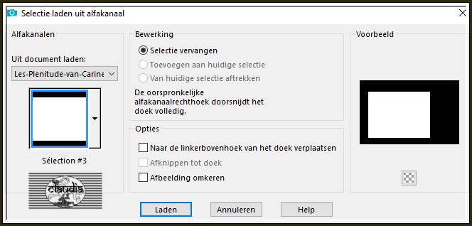 Selecties - Selectie laden/opslaan - Selectie laden uit alfakanaal : Sélection #3