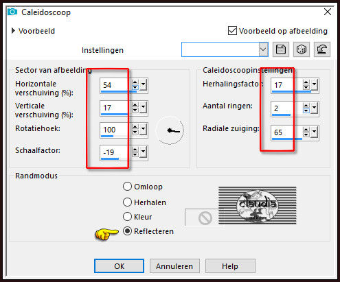 Effecten - Reflectie-effecten - Caleidoscoop