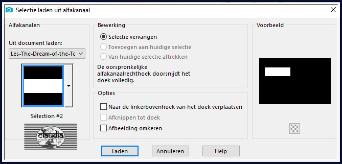 Selecties - Selectie laden/opslaan - Selectie laden uit alfakanaal : Sélection #2