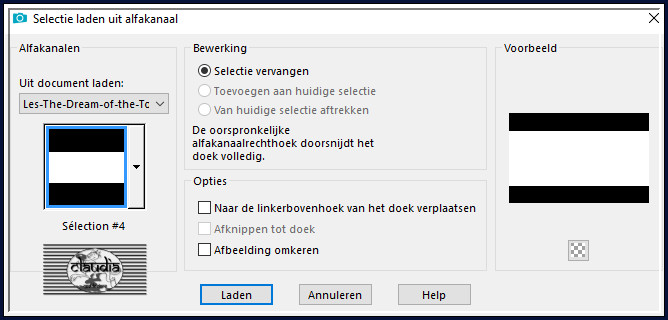 Selecties - Selectie laden/opslaan - Selectie laden uit alfakanaal : Sélection #4