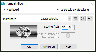 Effecten - Vervormingseffecten - Samenknijpen : (in de oudere PSP versies heet dit "Knijpen")