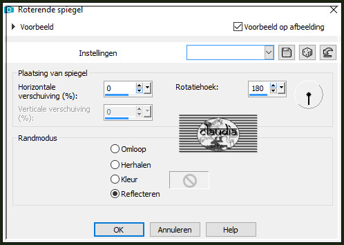 Effecten - Reflectie-effecten - Roterende spiegel :