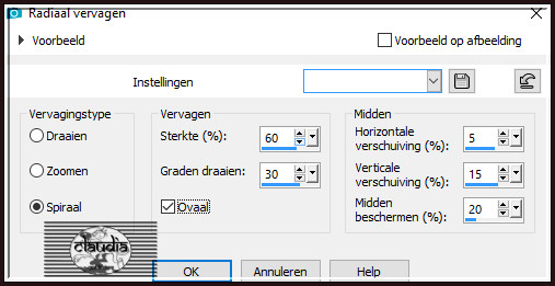 Aanpassen - Vervagen - Radiaal vervagen