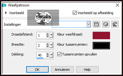 Effecten - Textuureffecten - Weefpatroon
