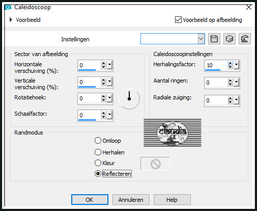 Effecten - Reflectie-effecten - Caleidoscoop