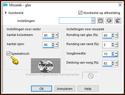 Effecten - Textuureffecten - Mozaïek - glas