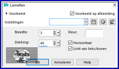 Effecten - Textuureffecten - Lamellen
