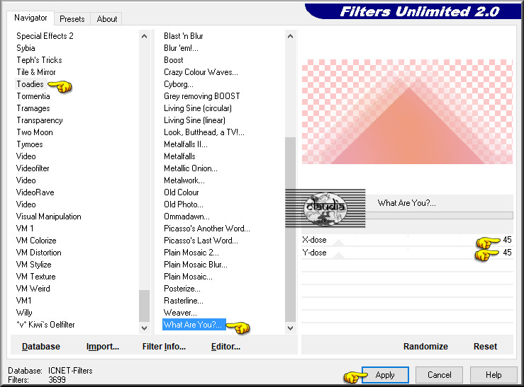 Effecten - Insteekfilters - <I.C.NET Software> - Filters Unlimited 2.0 - Toadies - What Are You?